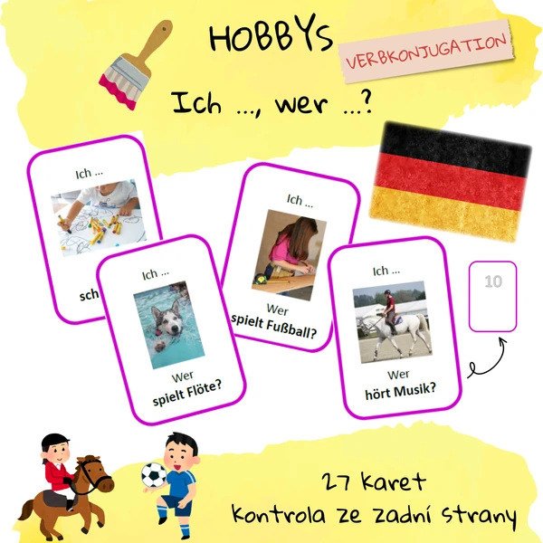 Ich ..., wer ...? (Verbkonjugation, Hobbys)