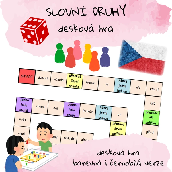 Slovní druhy - desková hra