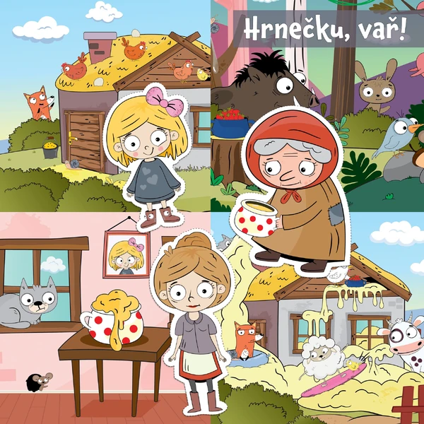 Loutky, omalovánky – Hrnečku, vař!