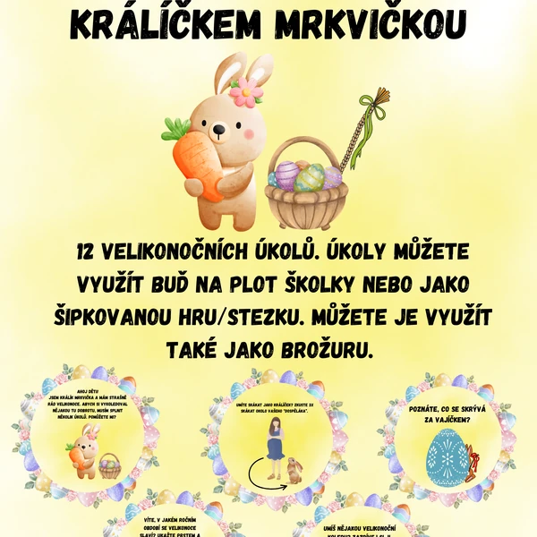 Velikonoční úkoly s králíčkem Mrkvičkou