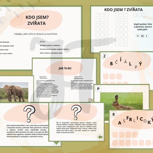Kdo jsem ? Zvířata