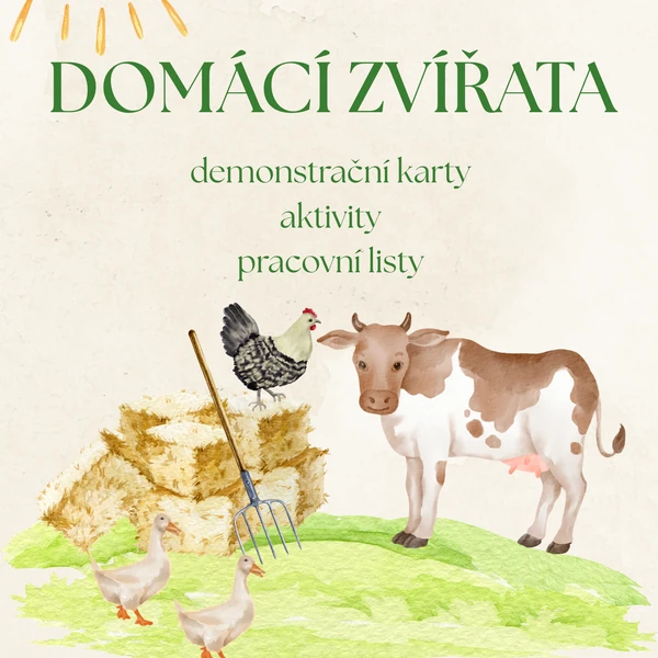 Domácí zvířata - dem. karty, aktivity, pracovní listy