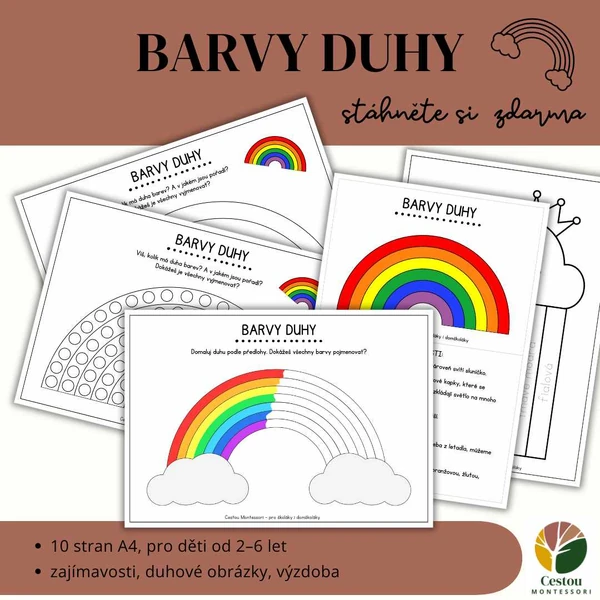 Duha – pracovní listy pro MŠ