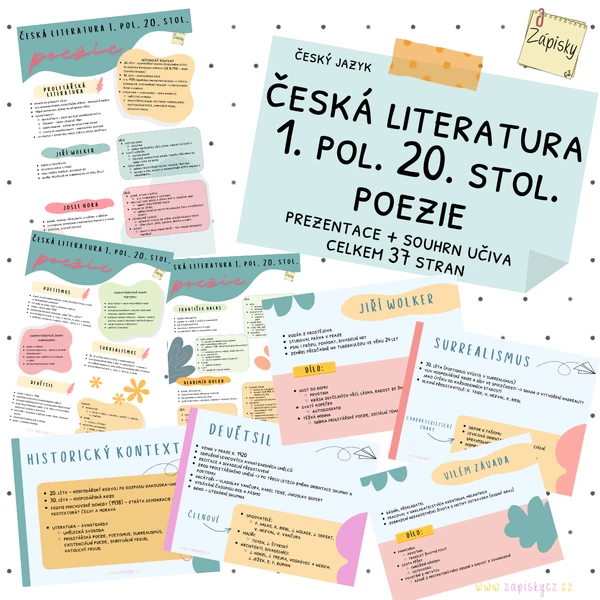 Česká literatura 1. pol. 20. stol. - poezie