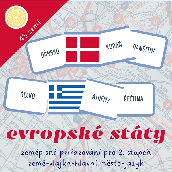 Evropské země - zeměpisné přiřazování