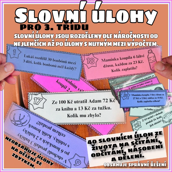 40 slovních úloh pro třeťáky