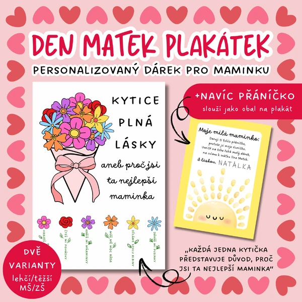 Originální plakátek ke Dni matek (+přáníčko jako obal)