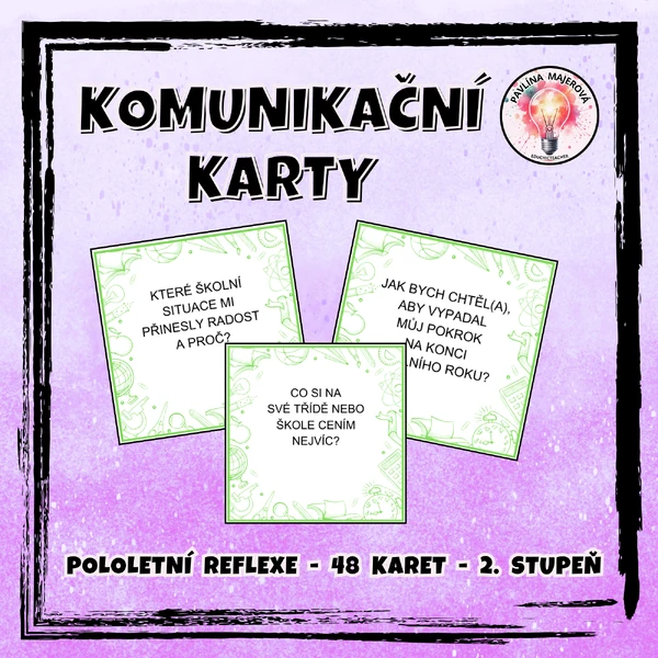 KOMUNIKAČNÍ KARTY - pololetní sebehodnocení (6., 7., 8. a 9. ročník)