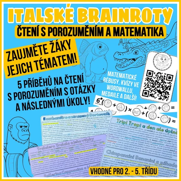 Čtení s porozuměním - italské brainroty ve vaší výuce!