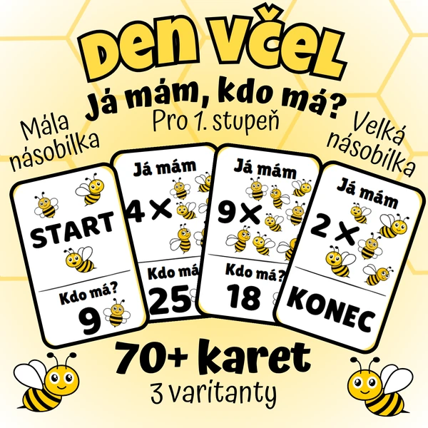 🐝 Já mám, kdo má – Včelí násobilka 🍯