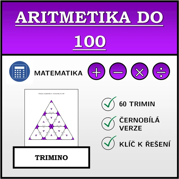 Trimino - Aritmetika do 100 | matematika