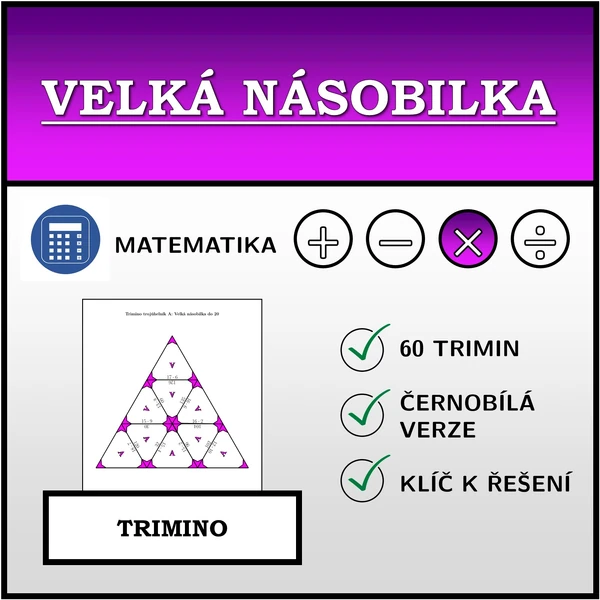 Trimino - Velká násobilka do 20 | matematika