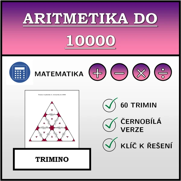 Trimino - Aritmetika do 10000 | matematika