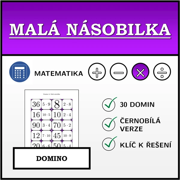 Domino - Malá násobilka | matematika