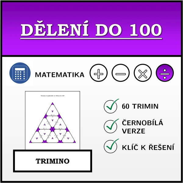 Trimino - Dělení do 100 | matematika