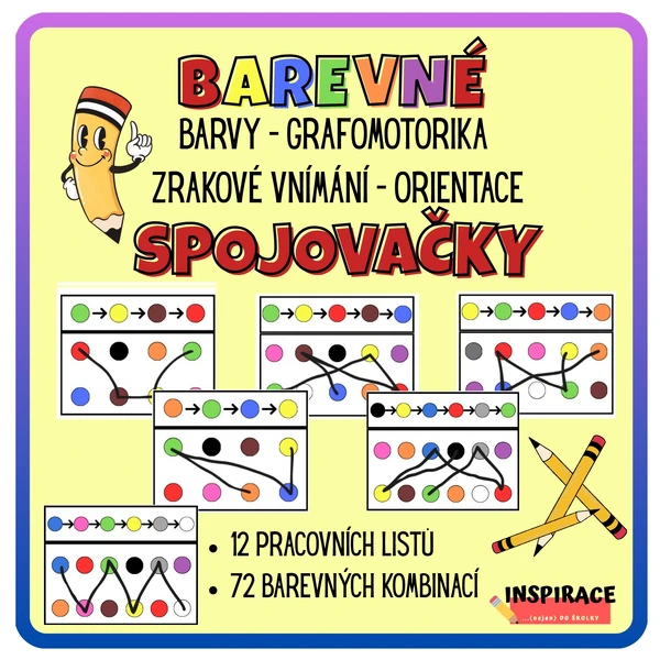 BAREVNÉ SPOJOVAČKY🔴▶🟡▶🟠