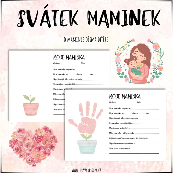 Moje maminka - přáníčko