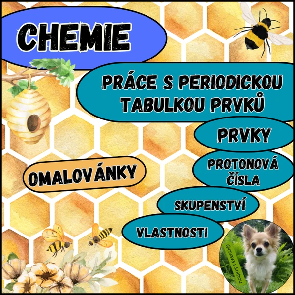 Chemické omalovánky (periodická tabulka prvků)