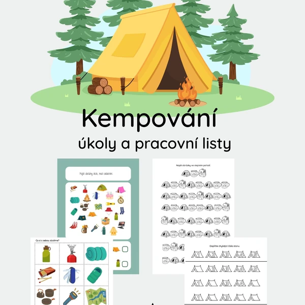 Kempování - úkoly a pracovní listy
