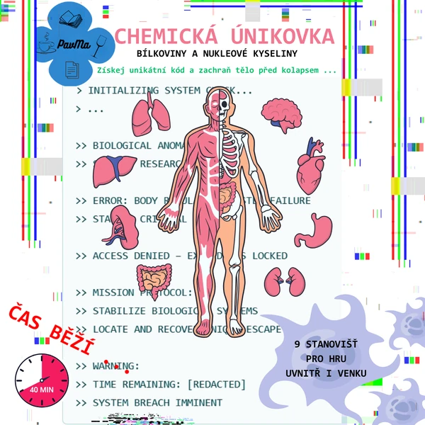 CHEMICKÁ ÚNIKOVKA pro ZŠ i SŠ: Zachraň lidské tělo