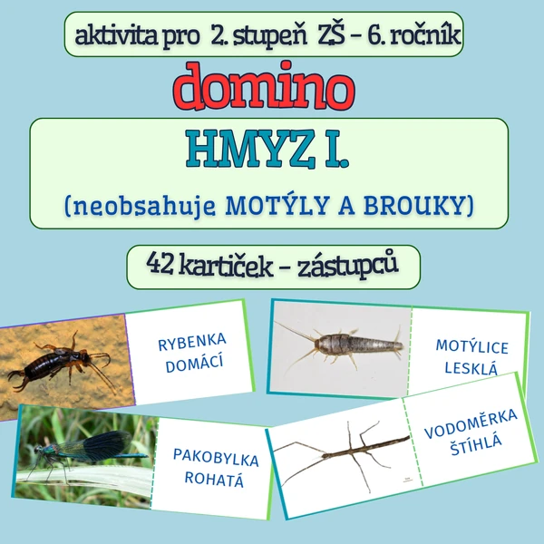 Domino - HMYZ I. (kromě motýlů a brouků)