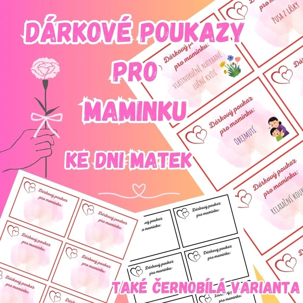 Dárkové poukazy pro maminku
