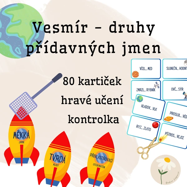 Druhy přídavných jmen - vesmír 