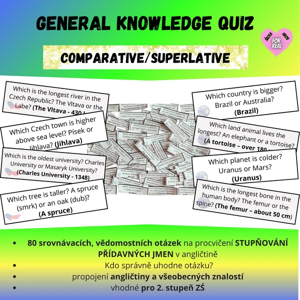 General knowledge quiz - comparative, superlative