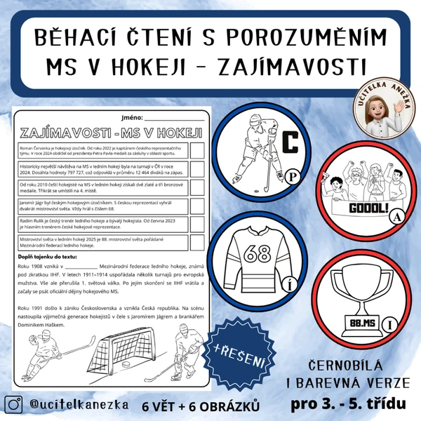 MS V HOKEJI - BĚHACÍ ČTENÍ S POROZUMĚNÍM