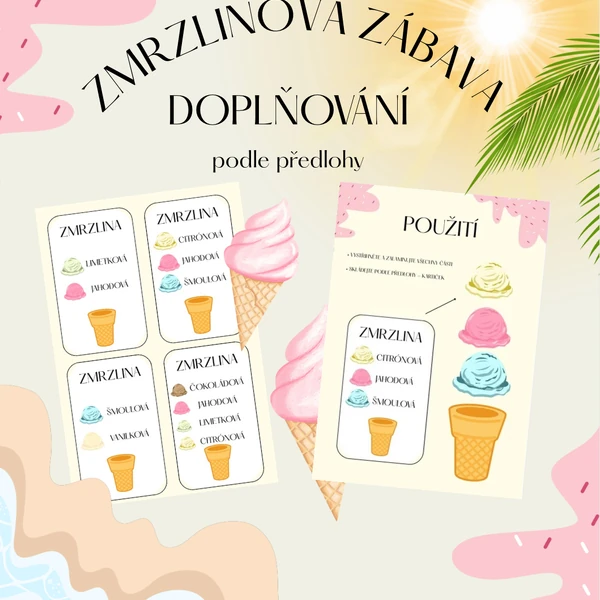ZMRZLINY - doplňování 🍦
