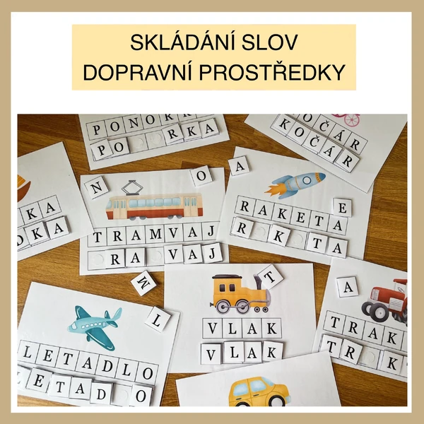 Skládání slov - dopravní prostředky
