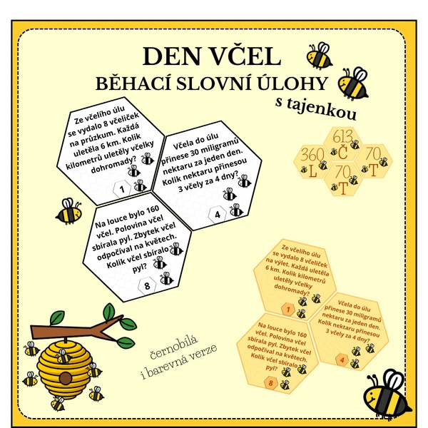 VČELY - běhací slovní úlohy
