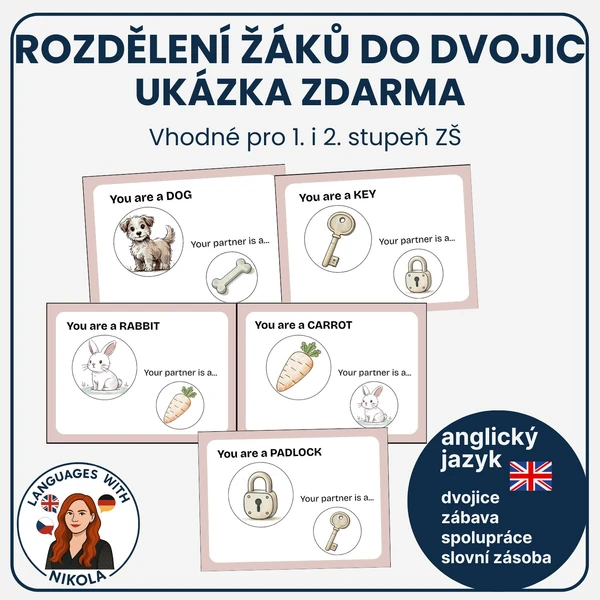 Anglický jazyk - Rozdělení žáků do dvojic