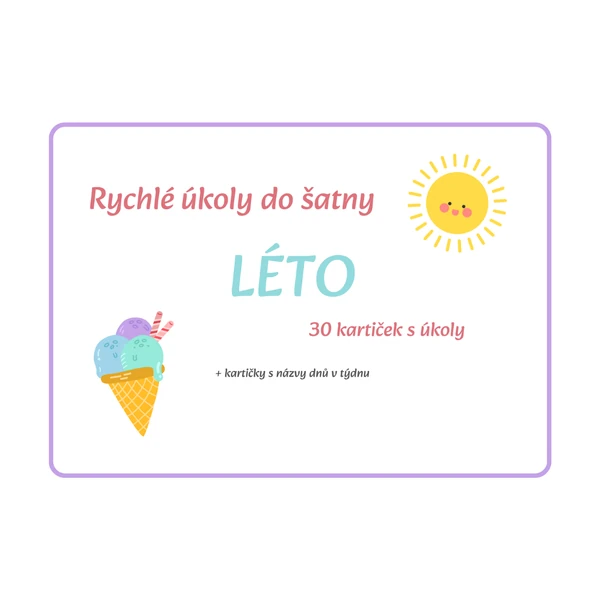 Úkoly do šatny - LÉTO
