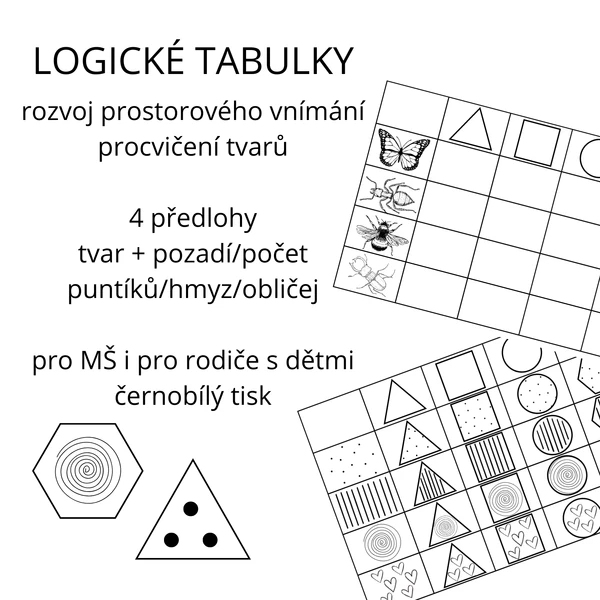 Logické tabulky - tvary