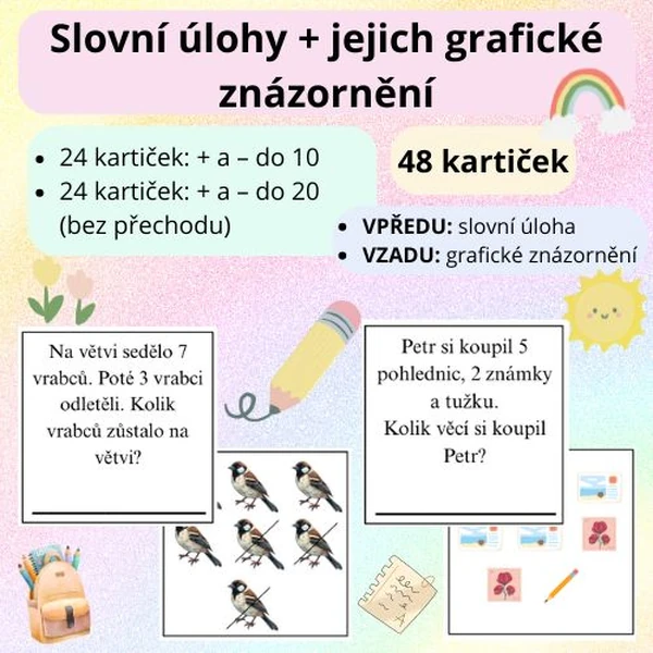 Slovní úlohy + jejich grafické znázornění