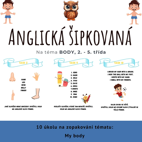 Anglická šipkovaná – MY BODY 🧍‍♂️🧍‍♀️