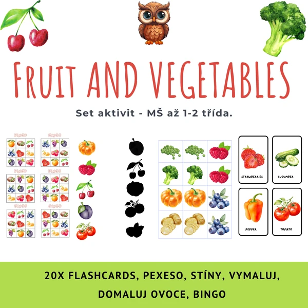 fruit,vegetables - MŠ,1.-3. Třída.