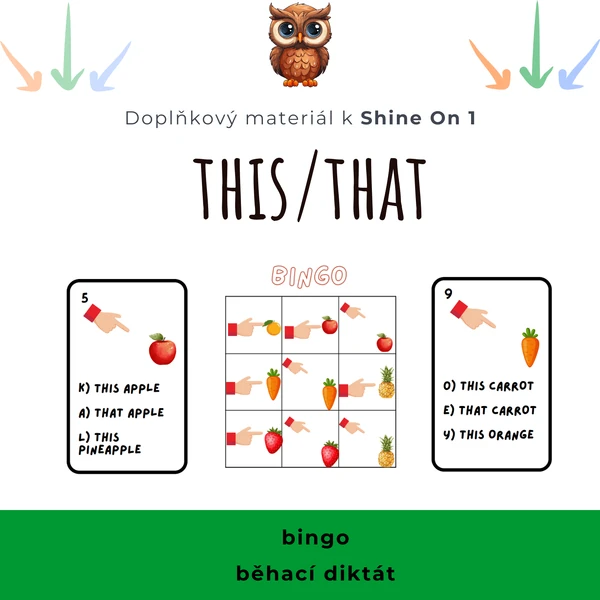 This,that - bingo, běhací diktát