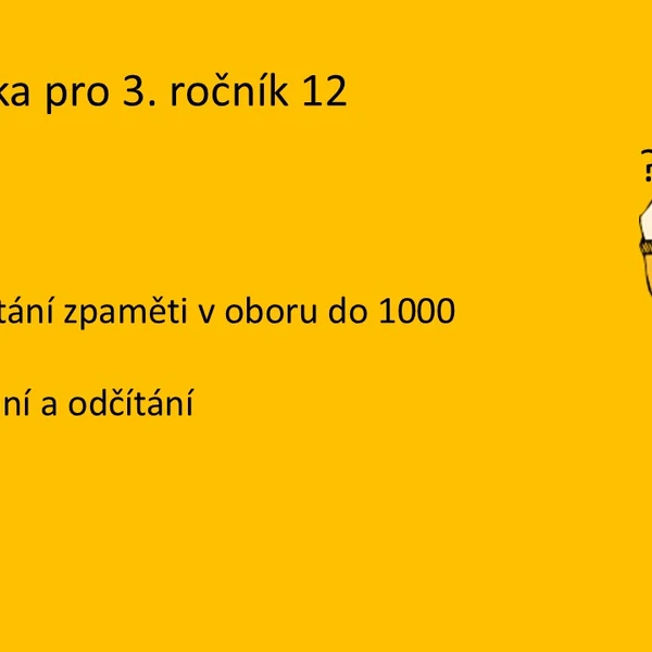 Matematika pro 3. ročník 12