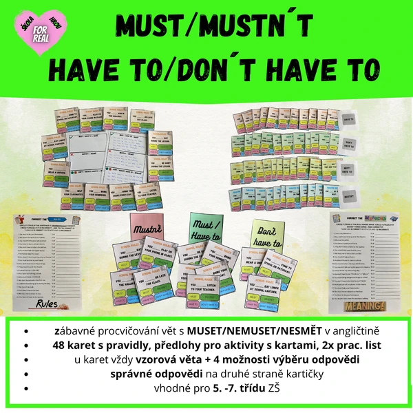 Must/have to/mustn't/don't have to - activity pack