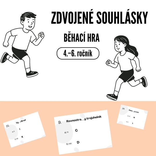 Zdvojené souhlásky – běhací hra
