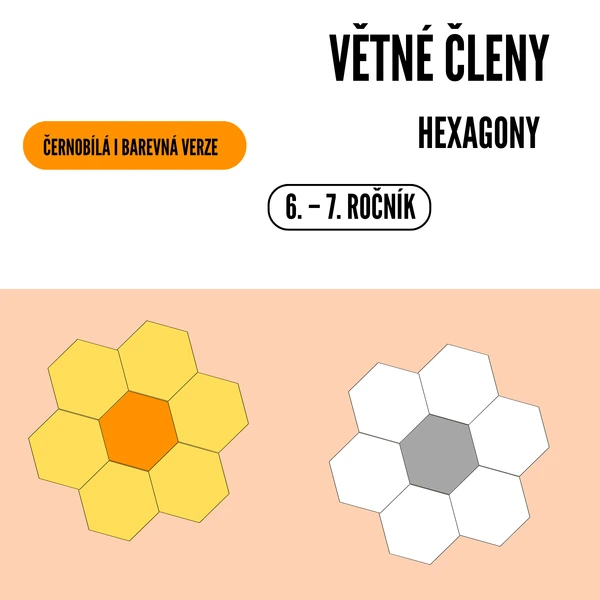 Větné členy - hexagony