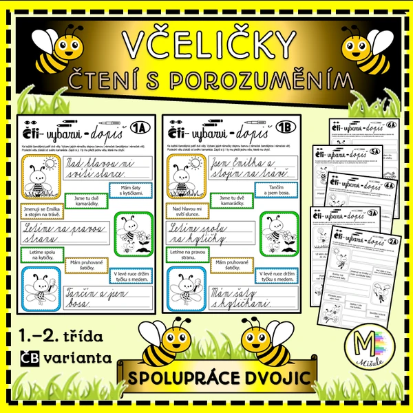 VČELIČKY- SPOLUPRÁCE DVOJIC- ČTENÍ S POROZUMĚNÍM