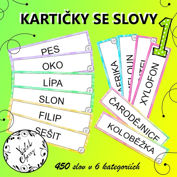 Kartičky se slovy 1 - tiskací písmo