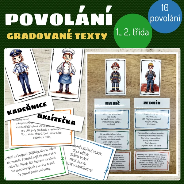 Povolání - gradované texty