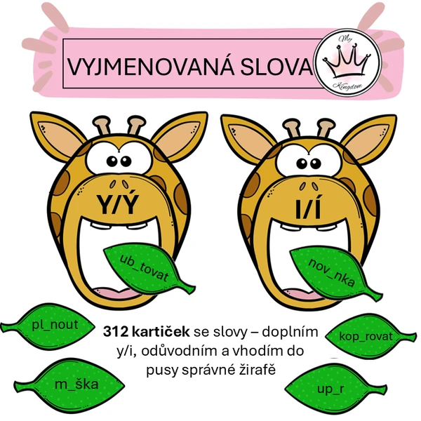 NAKRM ŽIRAFU - Vyjmenovaná slova
