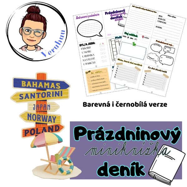 Prázdninový deník - miniknížka