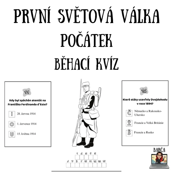 Běhací kvíz - První světová válka - počátek