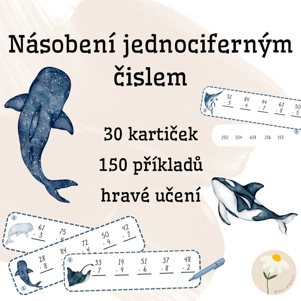 Násobení jednociferným číslem